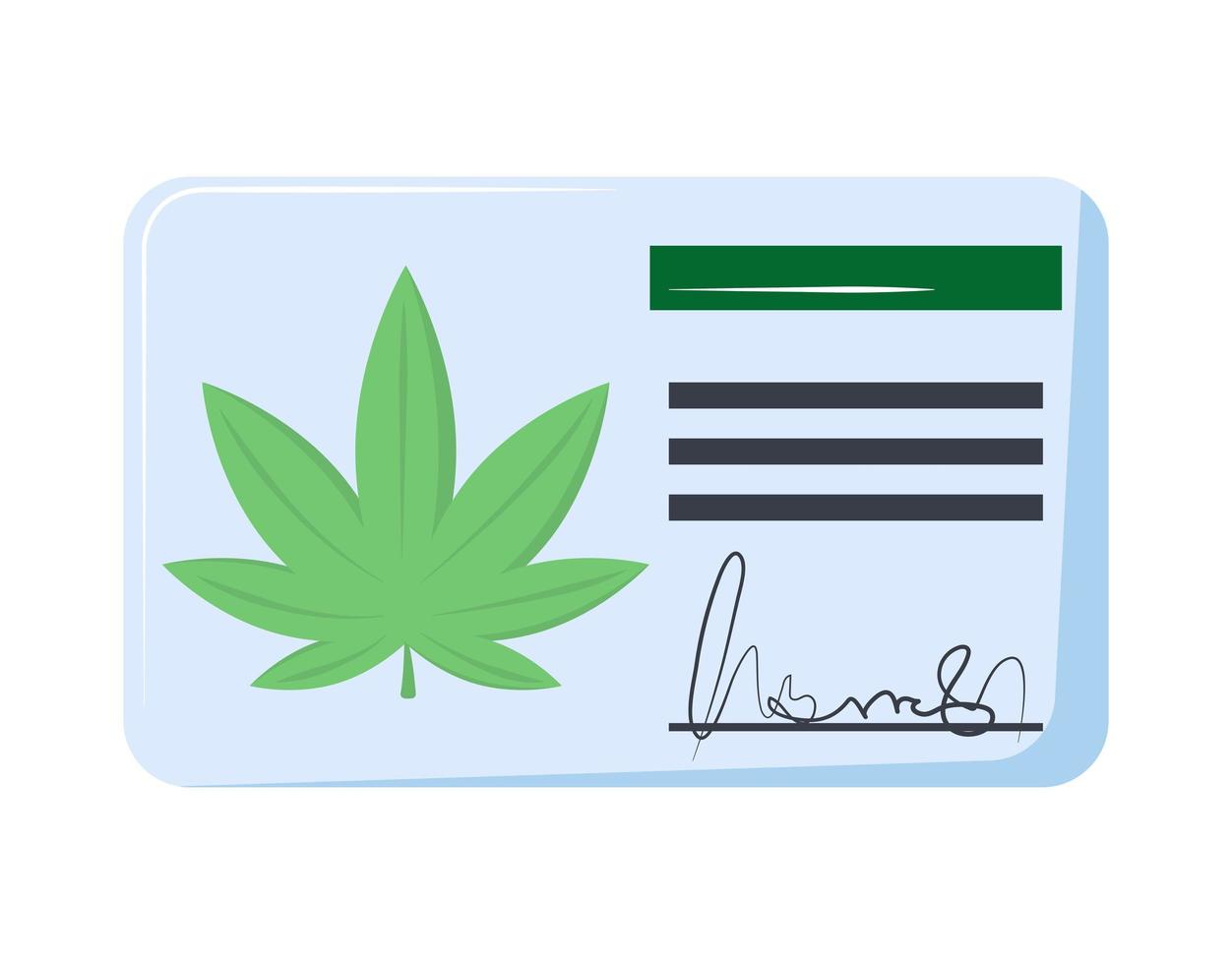 membresía de identificación de cannabis vector