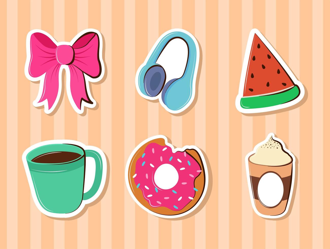 icons pack stickers vector