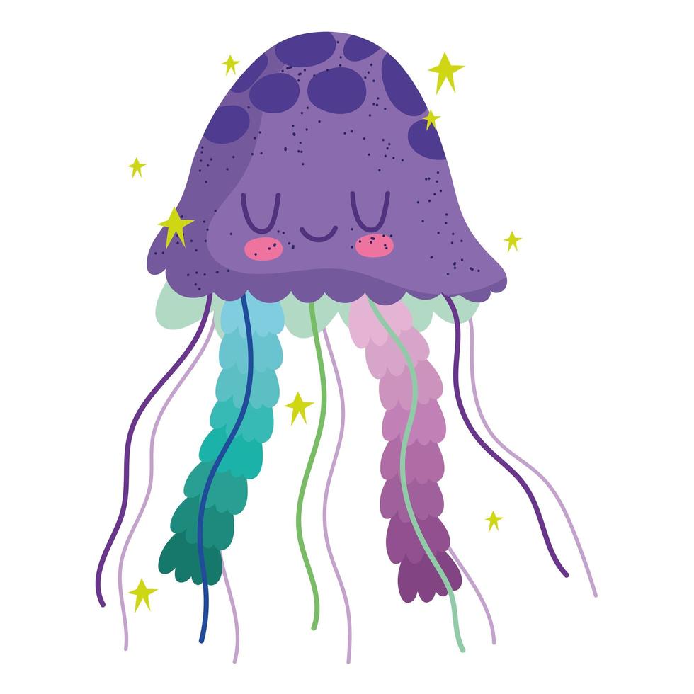 jellyfish undersea life vector