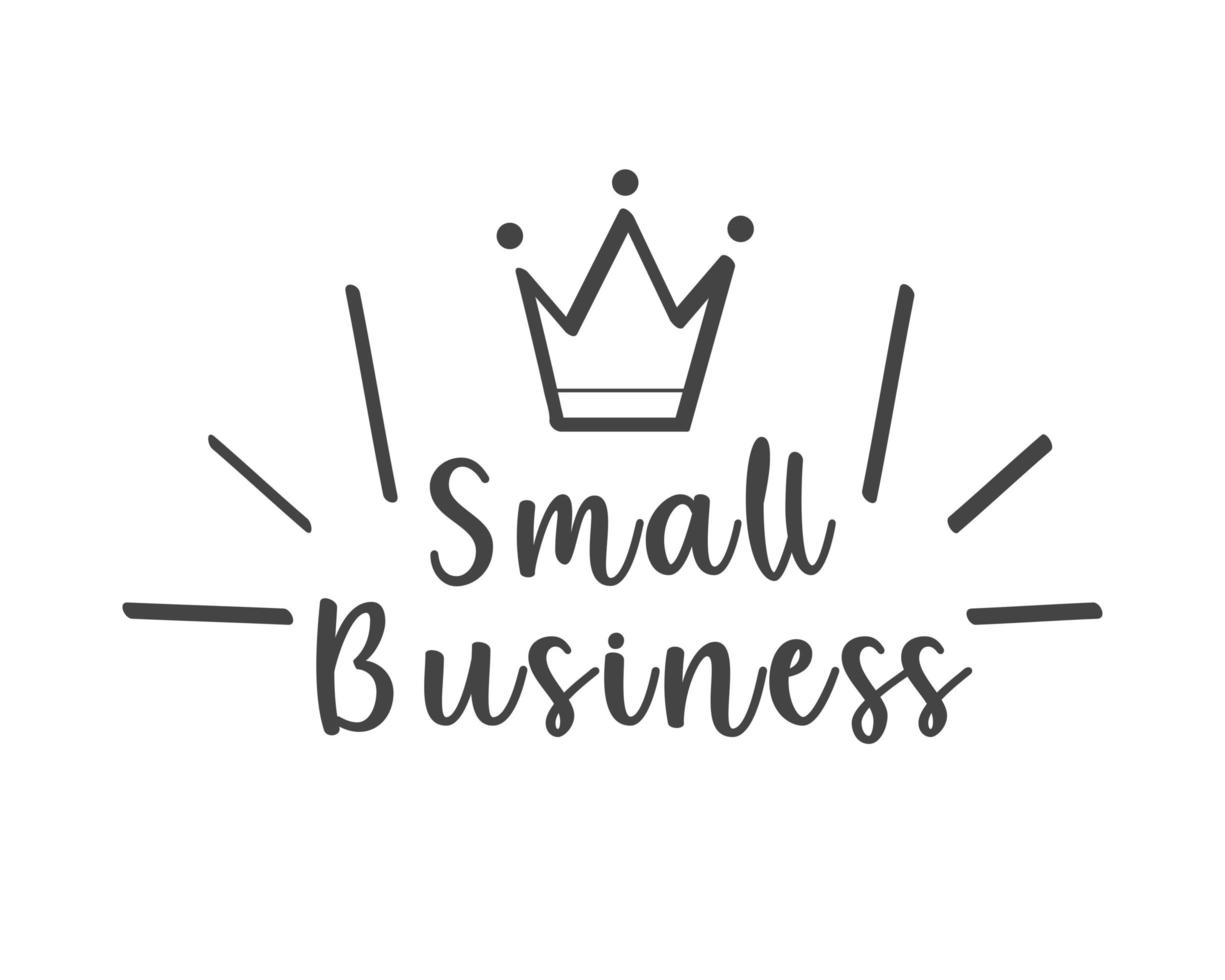 small business typography vector