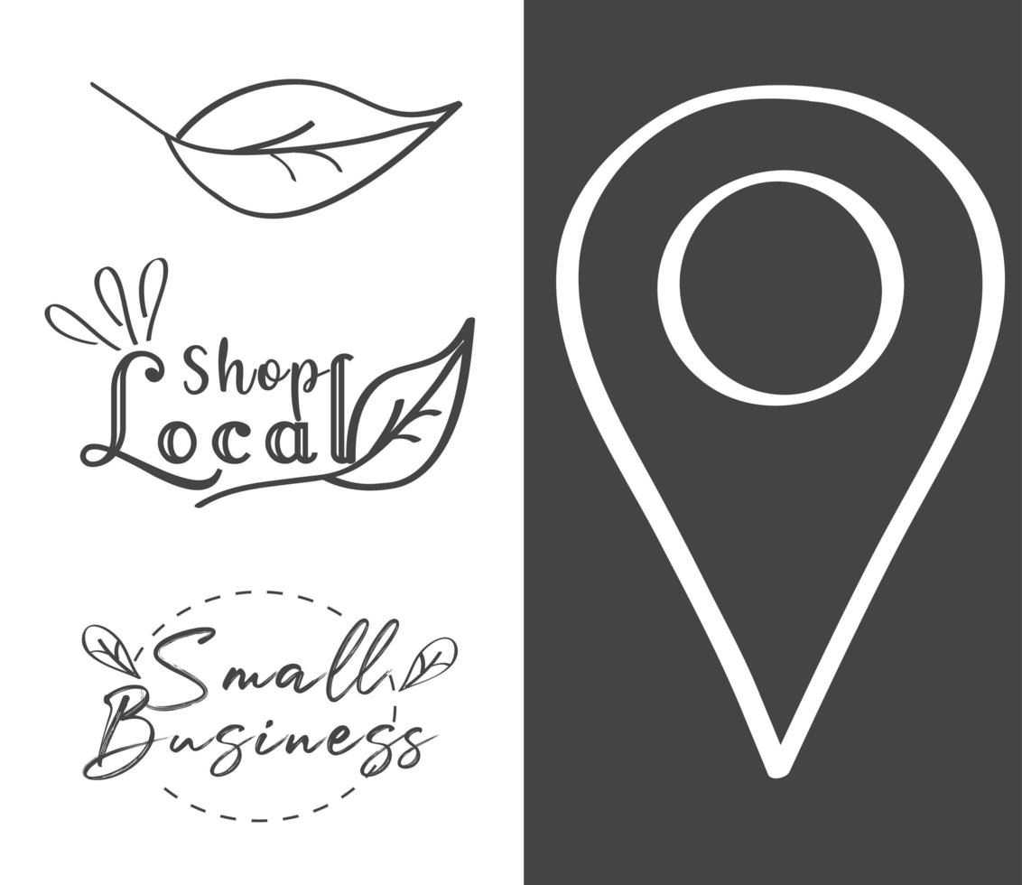 shop local, small business vector