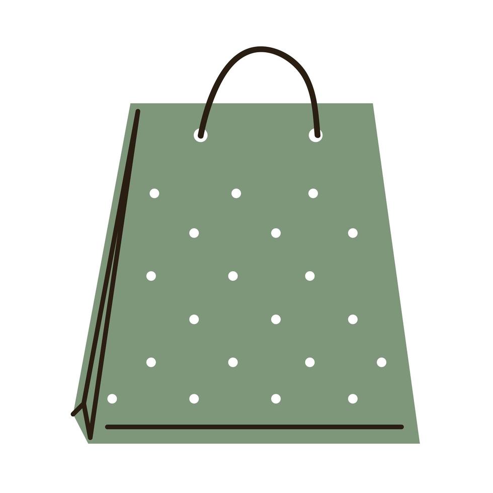 dotted shopping bag vector