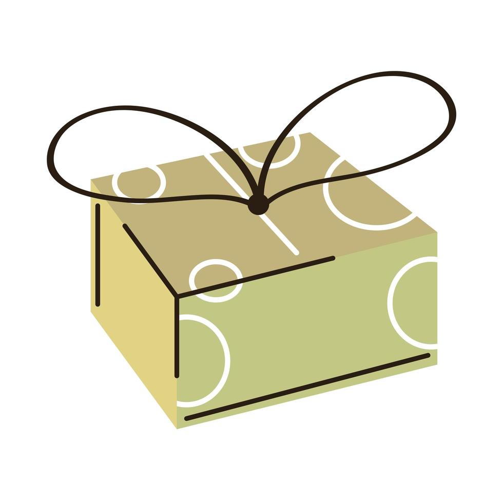 caja de regalo decorativa vector