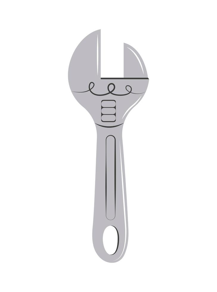 adjustable wrench tool vector
