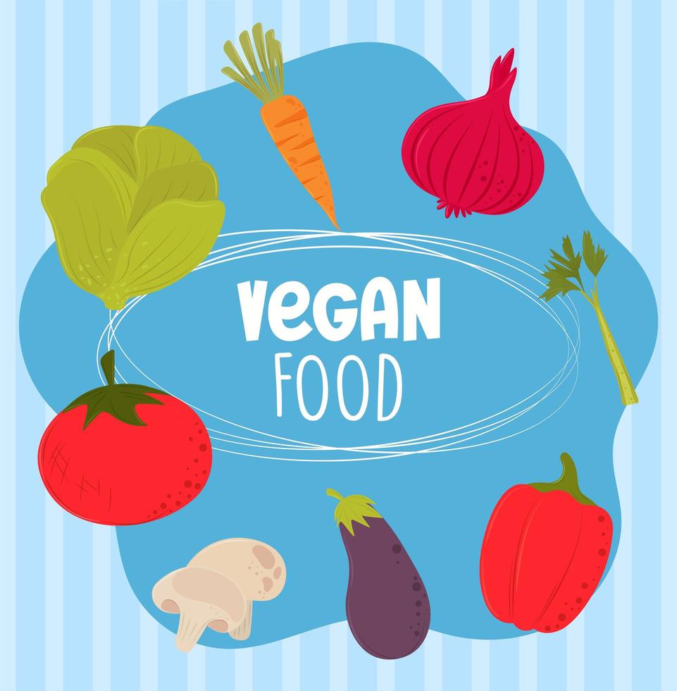 vegan food nutrition vector