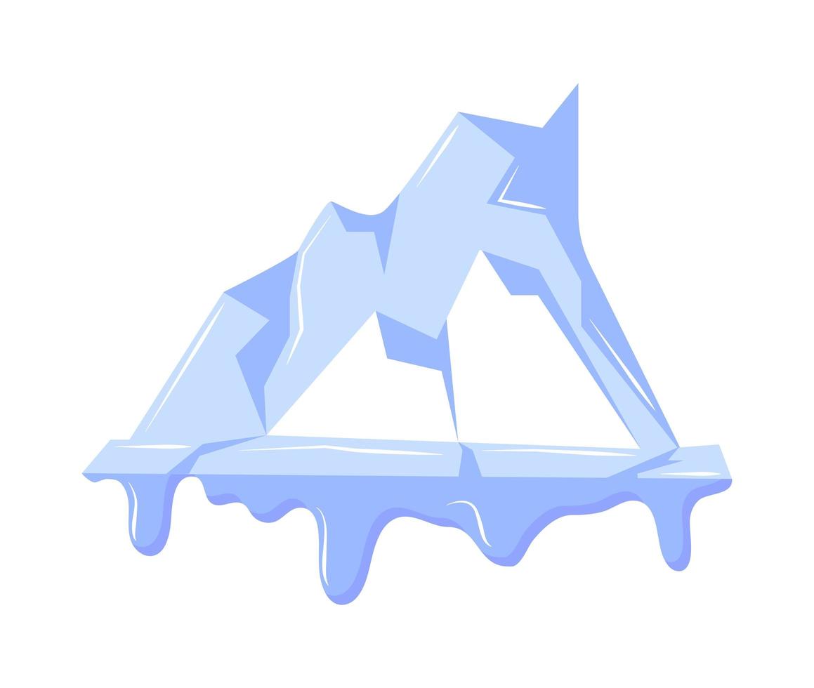 icono de iceberg derretido vector