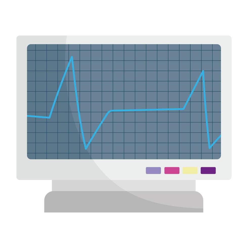 monitor médico de latidos del corazón vector