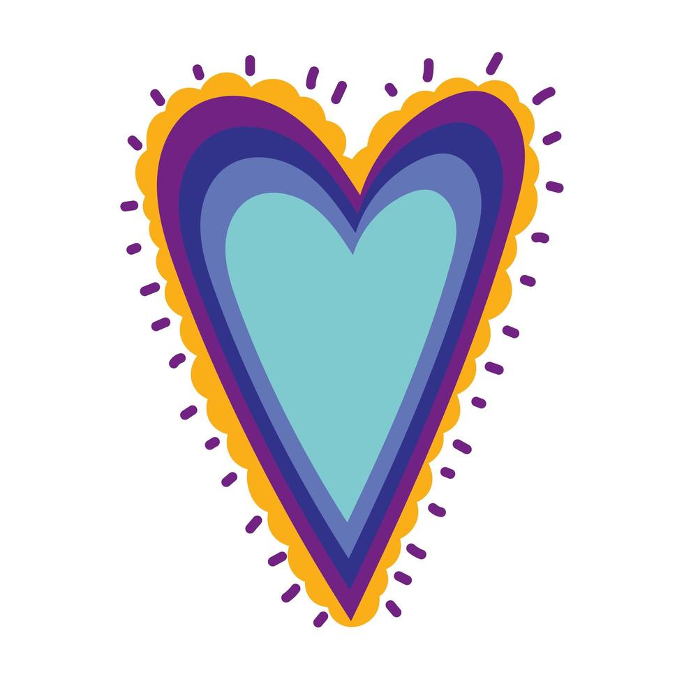 colored heart love vector