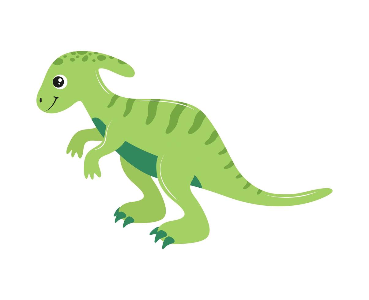 pequeño dinosaurio parasaurolophus vector