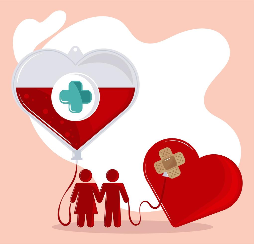 blood donation concept vector