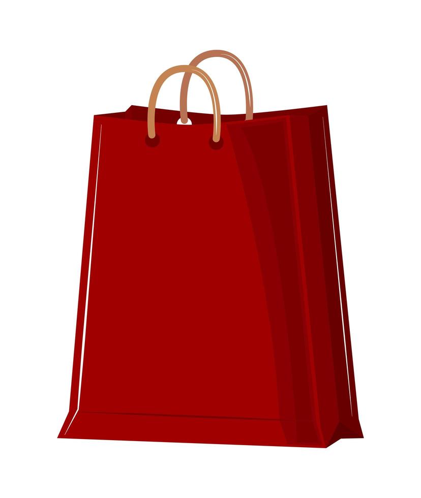 red paper shopping bag vector