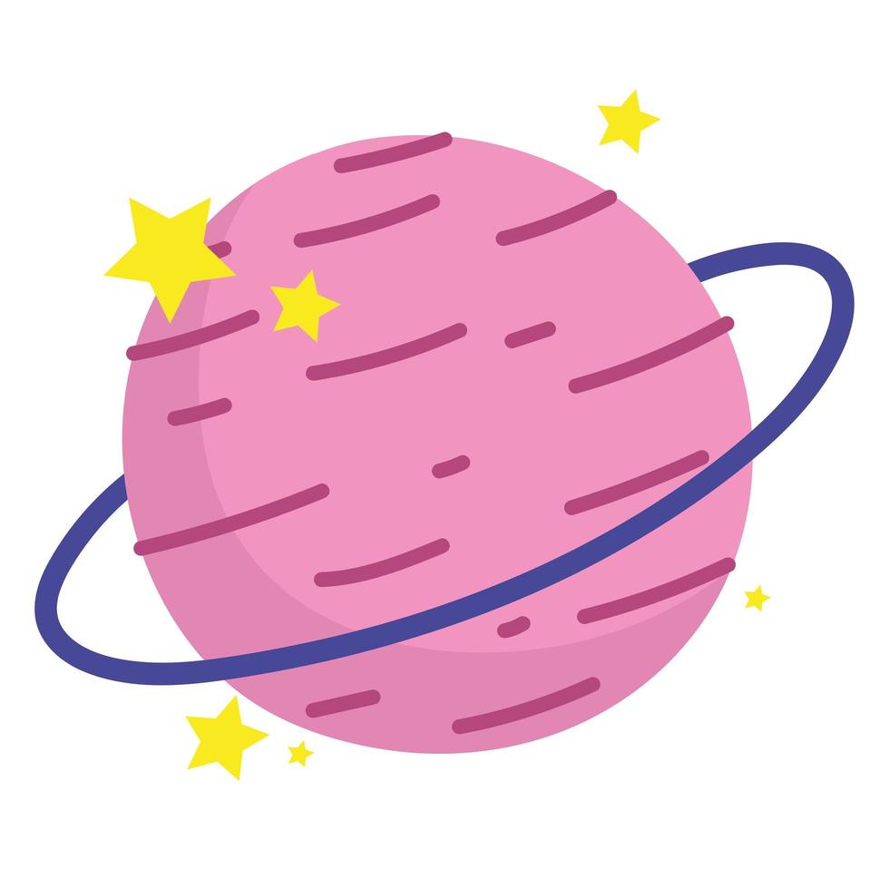 planet space cartoon vector