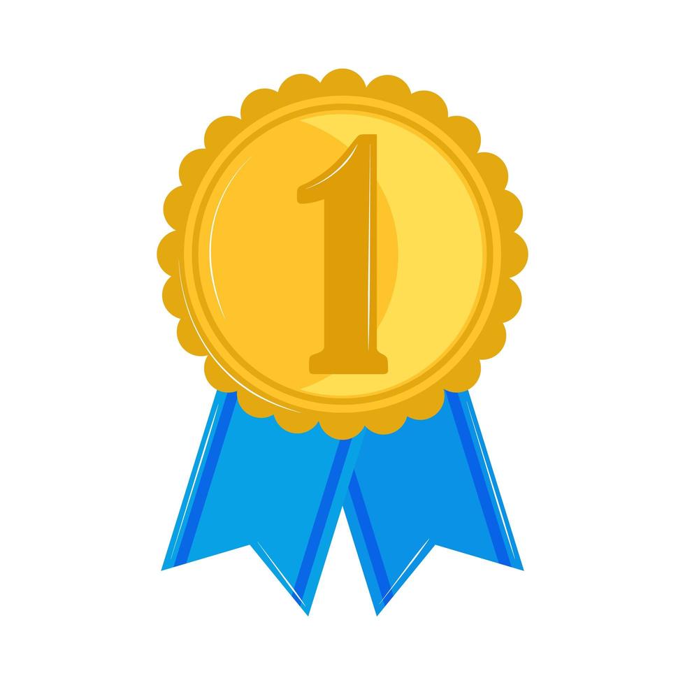 medal number one vector
