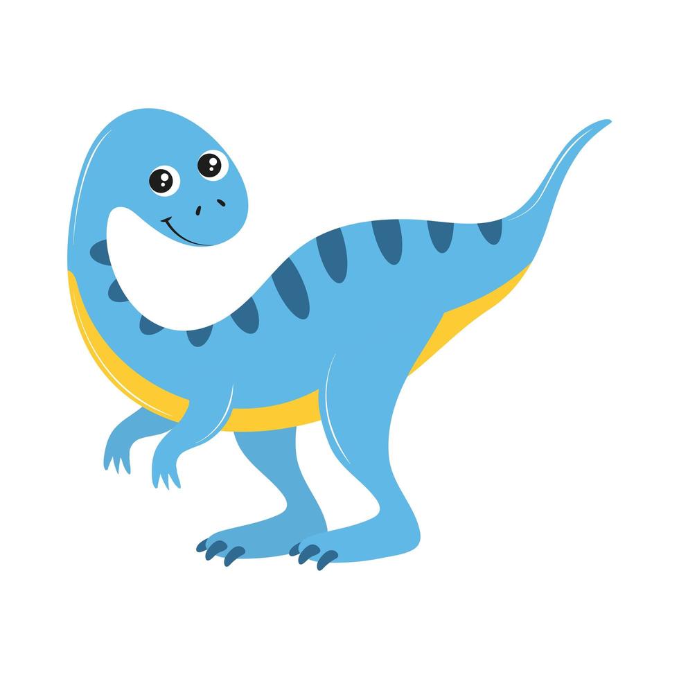 pequeño velociraptor azul vector