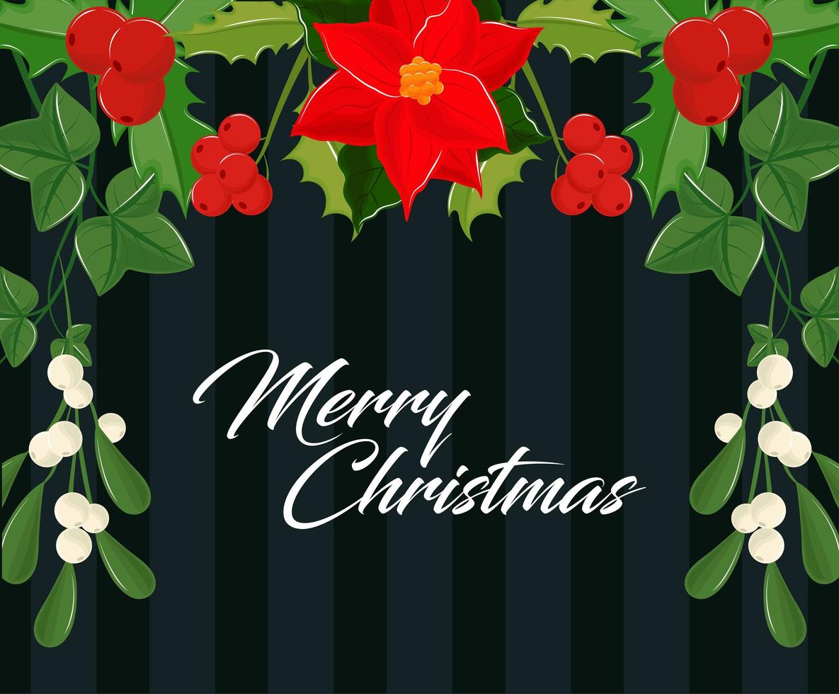 merry christmas card vector