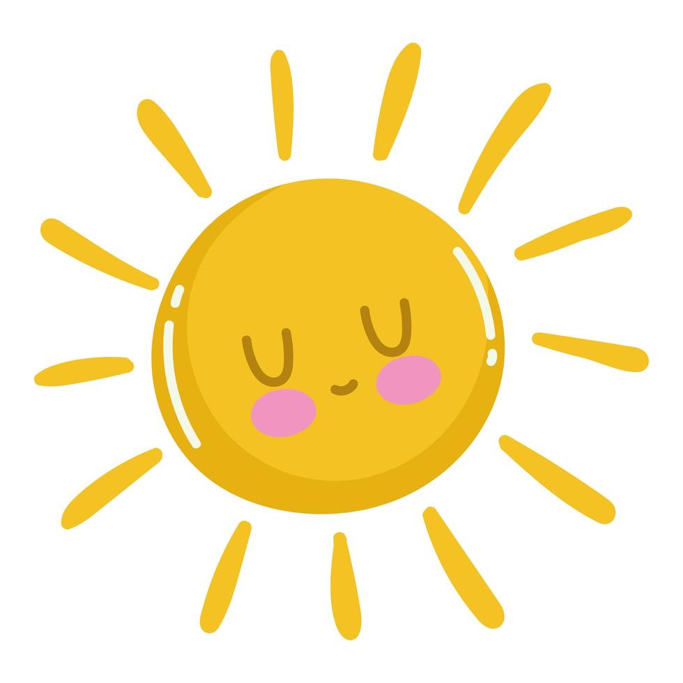 cute cartoon sun vector