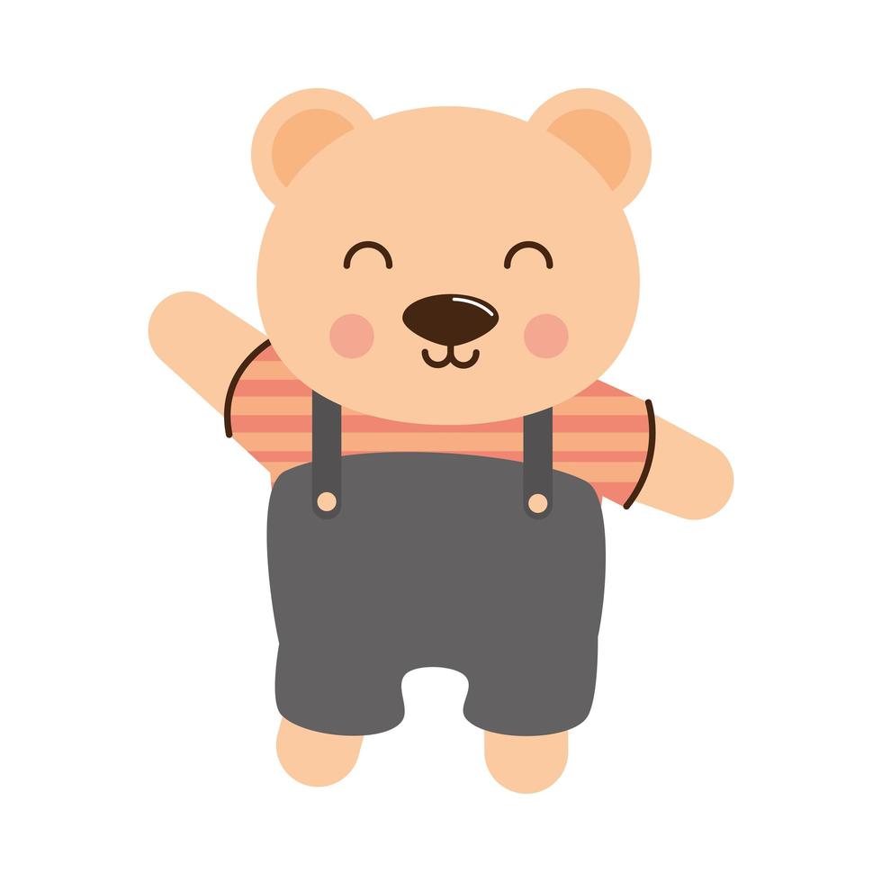 bear in clothes vector