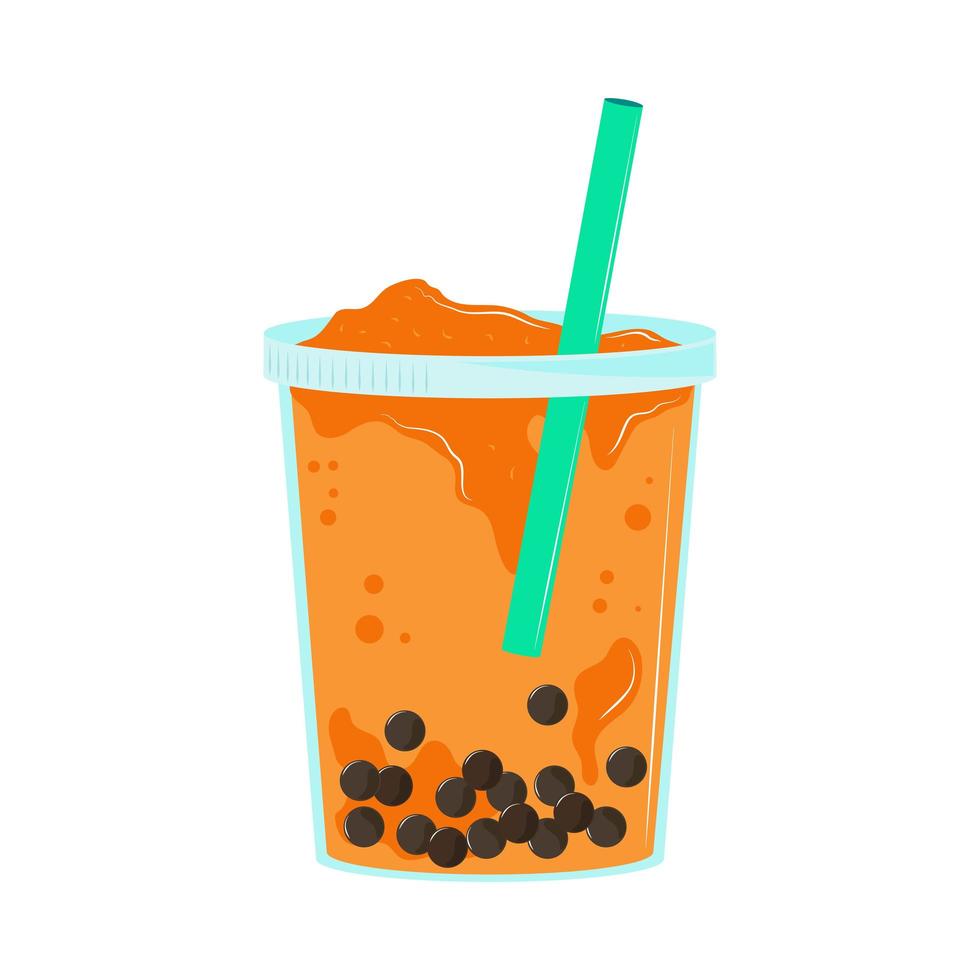sweet bubble tea vector
