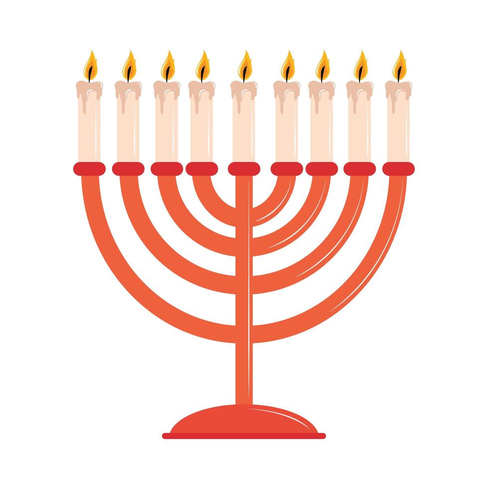 hanukkah jewish menorah vector