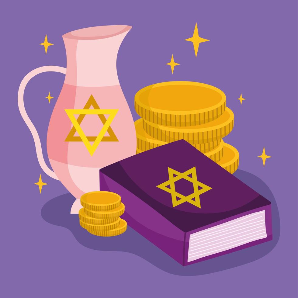 hanukkah celebration jewish vector