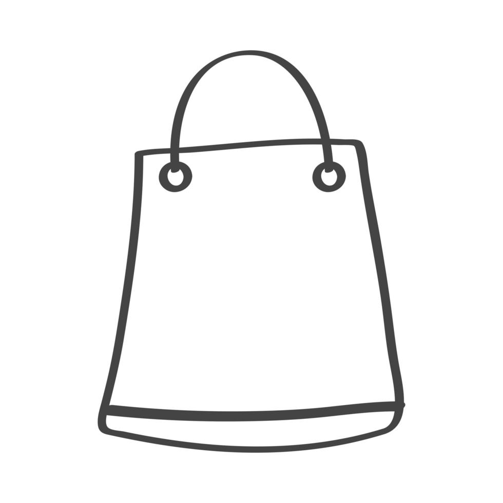 linear shopping bag vector