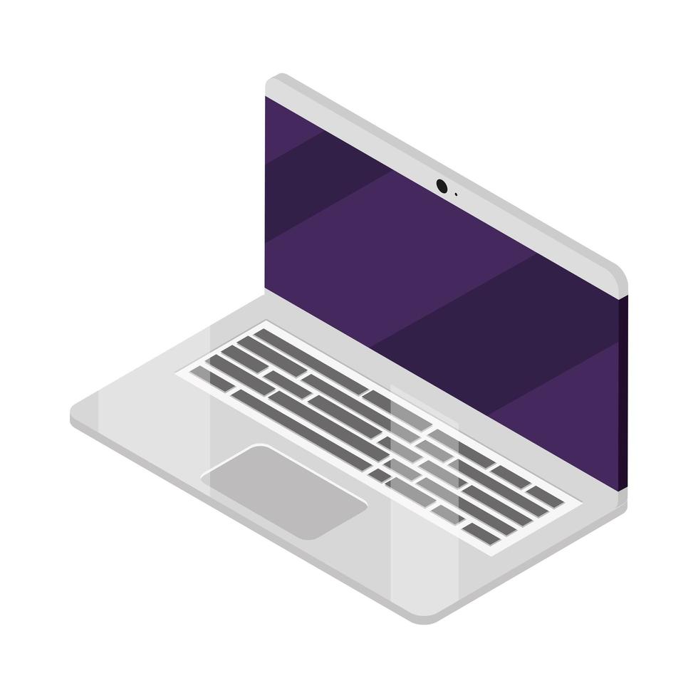 isometric laptop computer vector