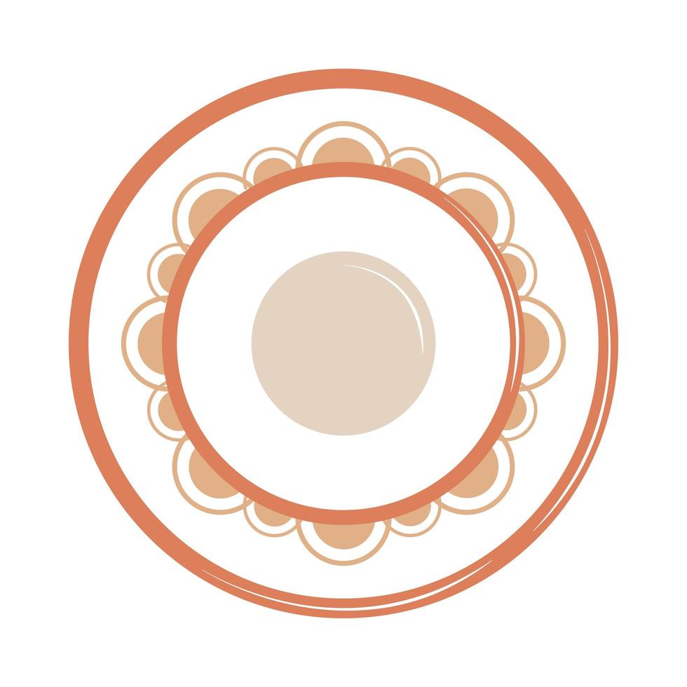 pottery dishes ornament vector