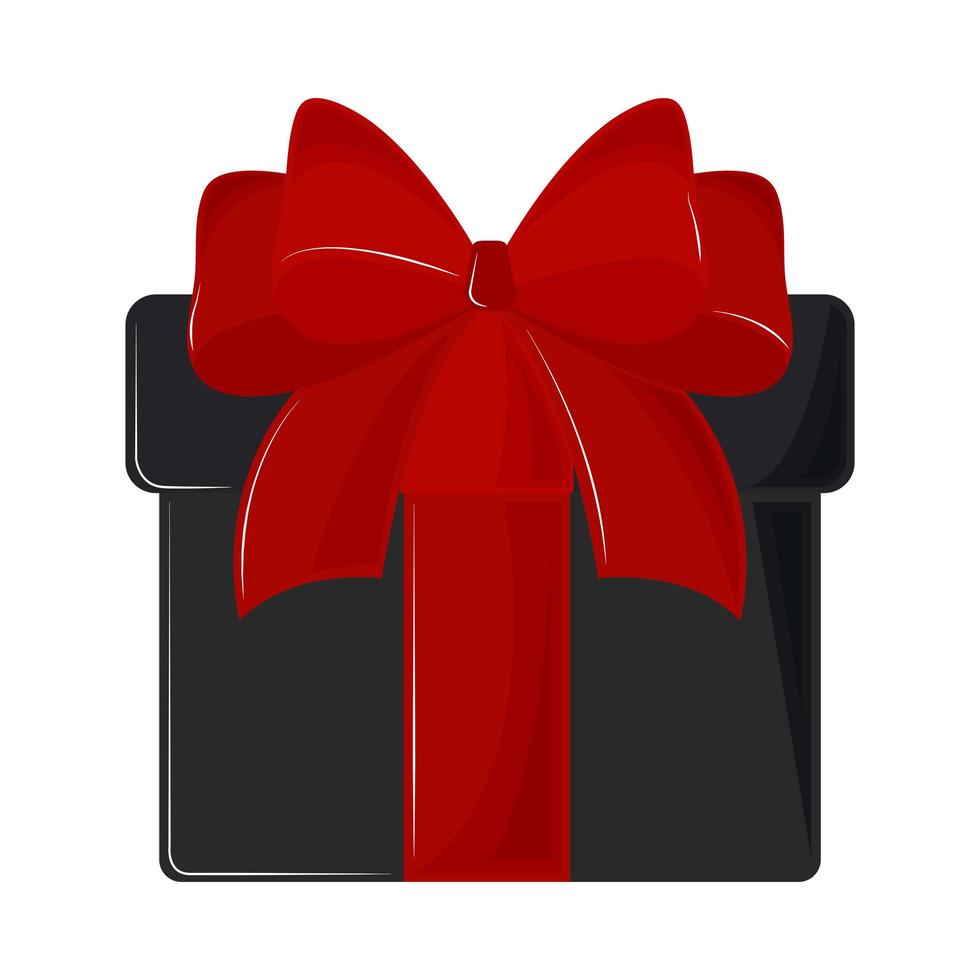 caja de regalo negra vector