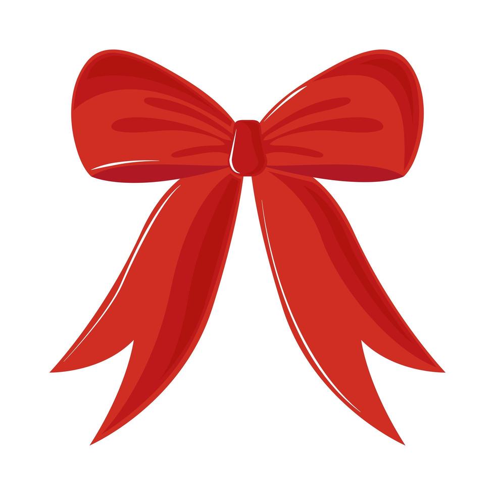 red bow decoration vector