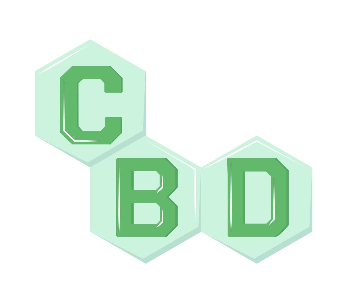 CBD chemical formula vector