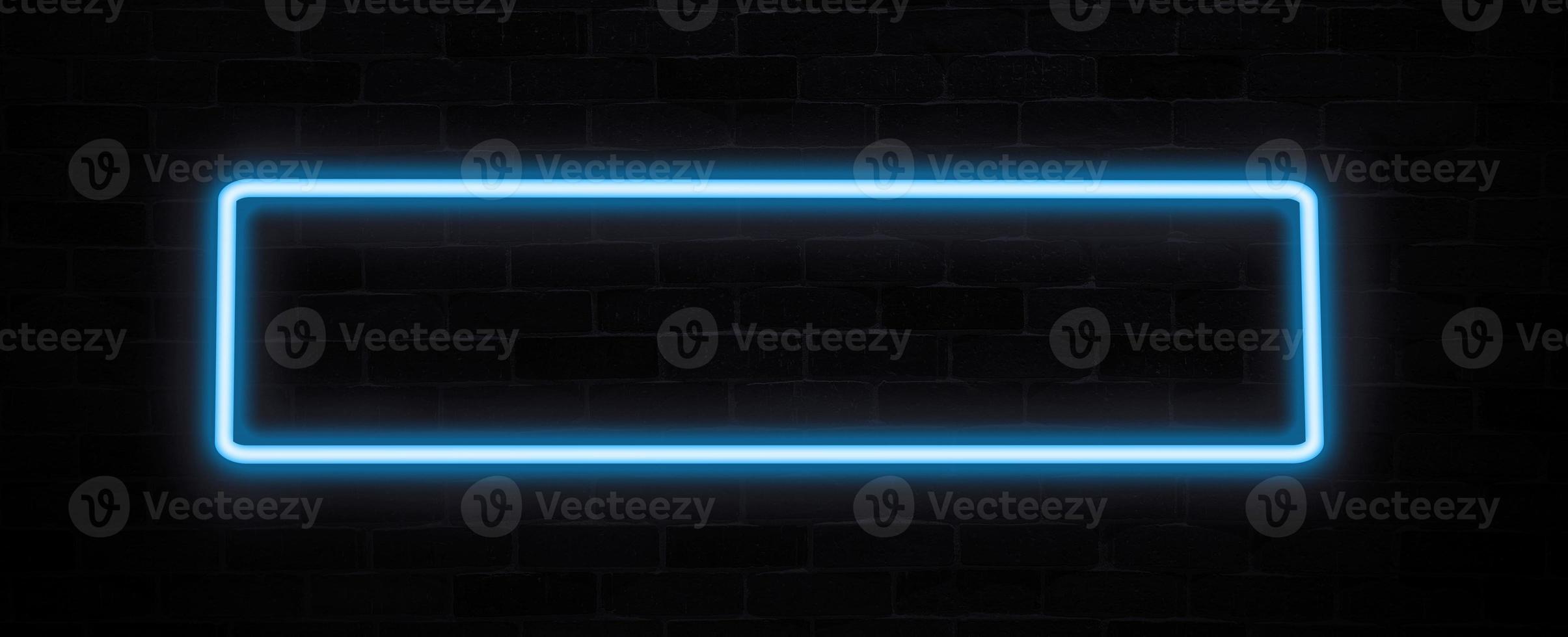 Empty frame neon banner. photo