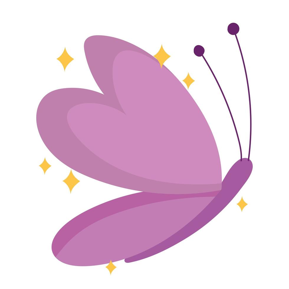 icono de mariposa rosa vector