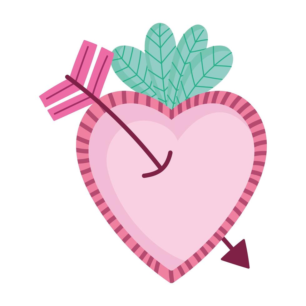 heart pierced with arrow vector