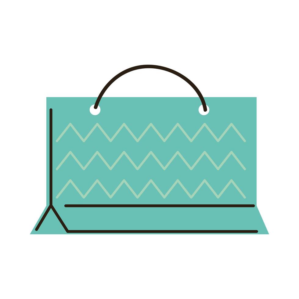 green shopping bag vector