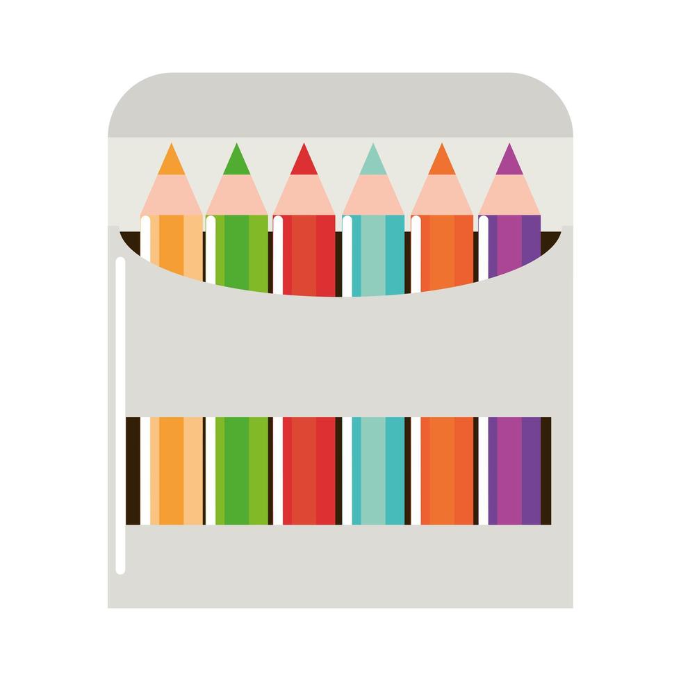 color pencils in box vector