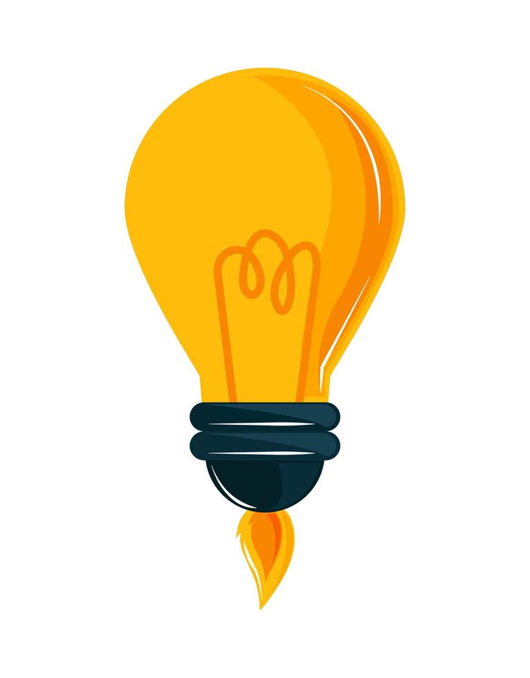 launching light bulb vector