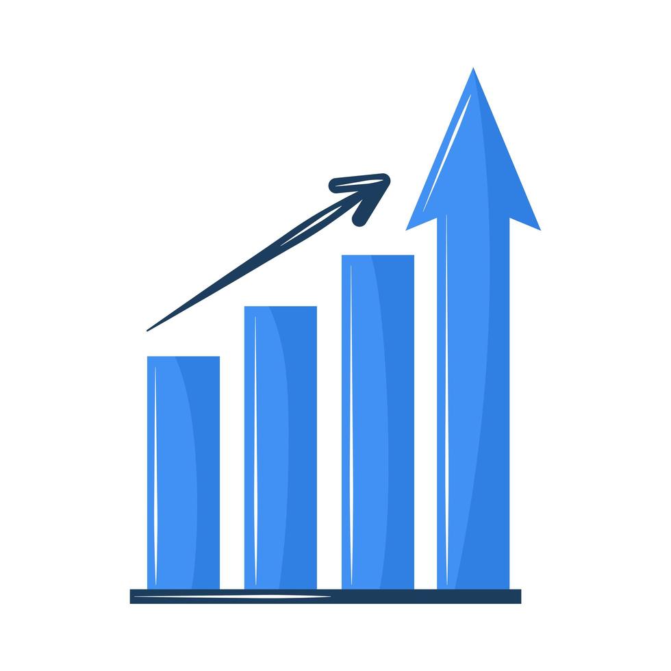 growing diagram finance vector