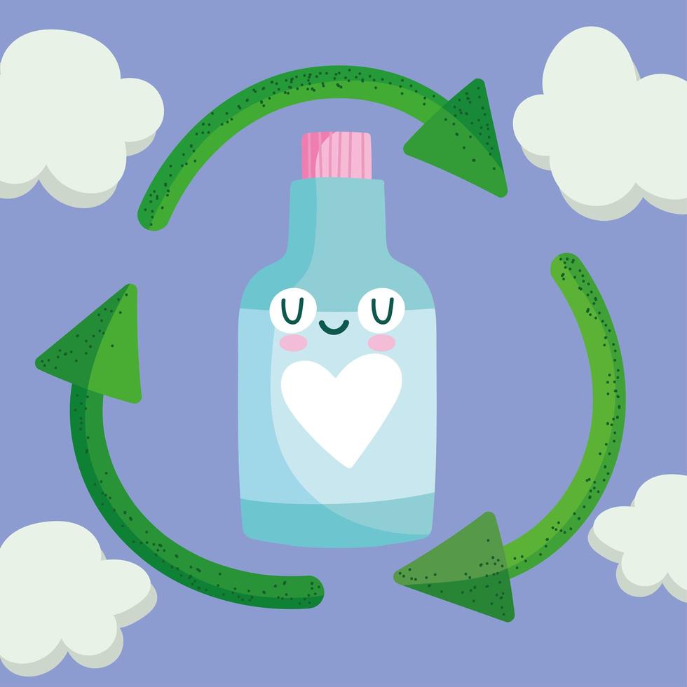 save the planet bottle vector