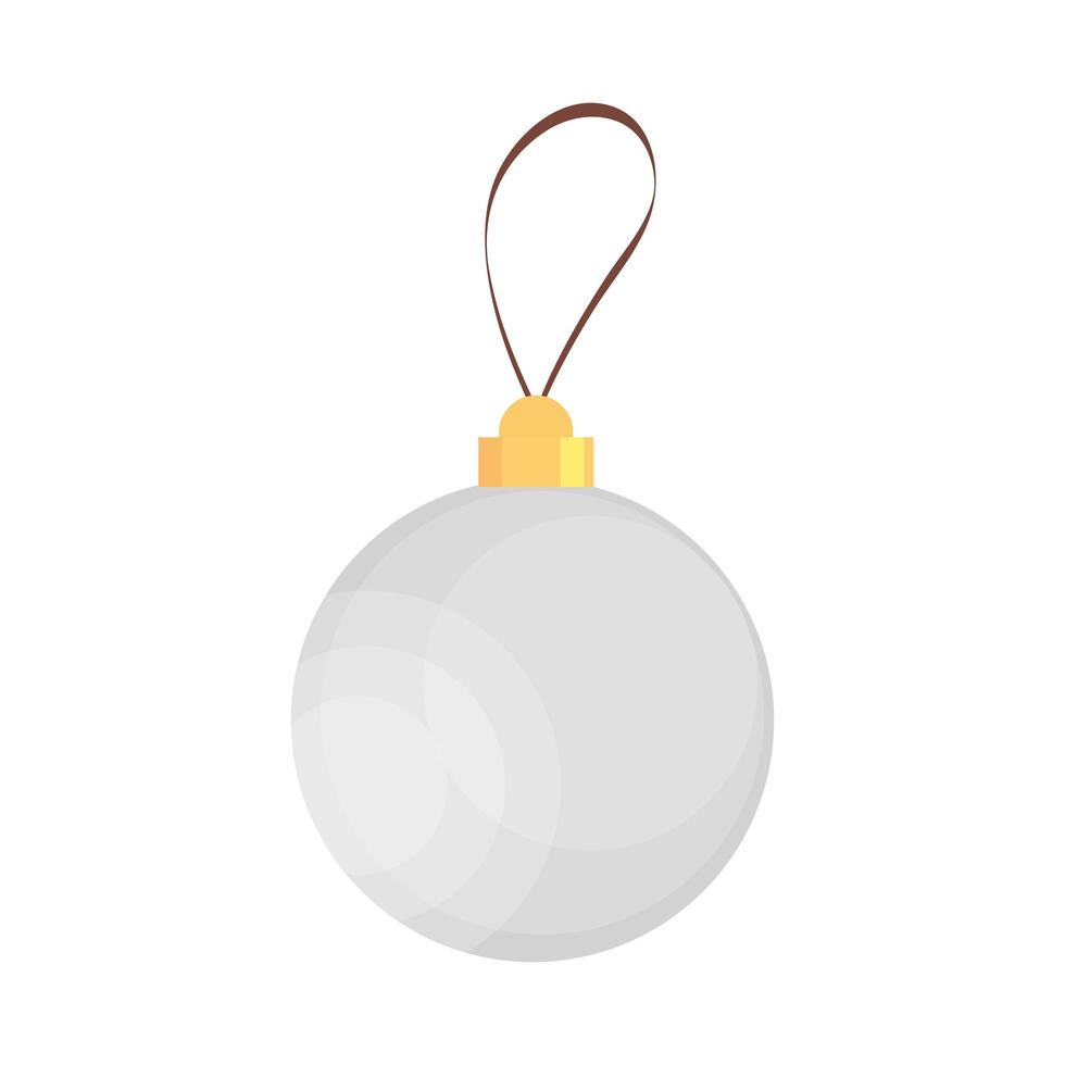 christmas white ball vector