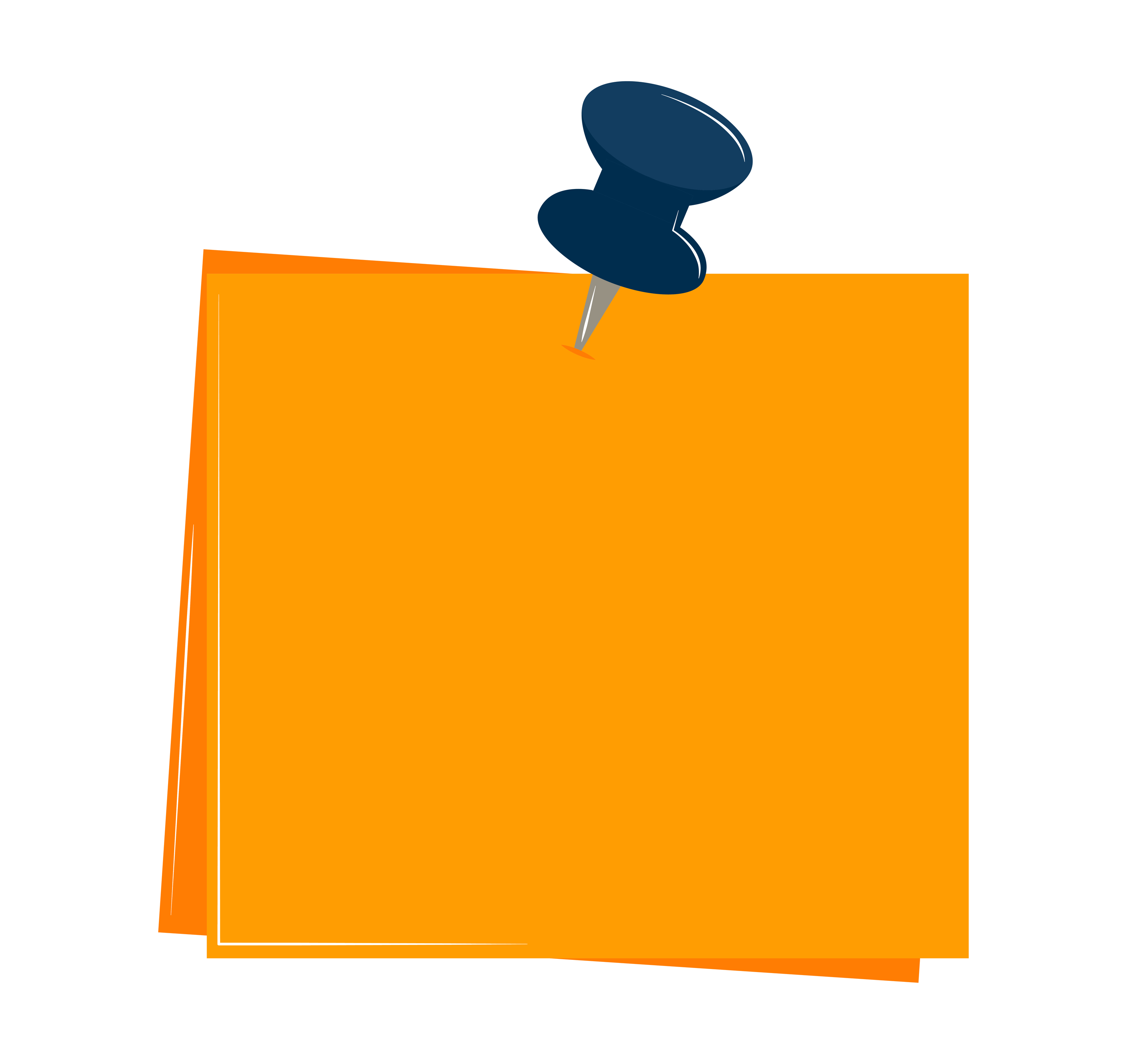 note paper and push pin 6101859 Vector Art at Vecteezy