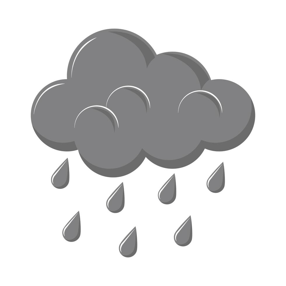 cloud and rain vector