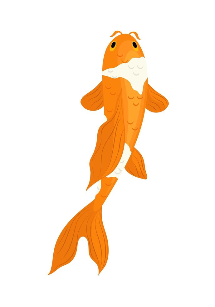 icono de pez koi vector