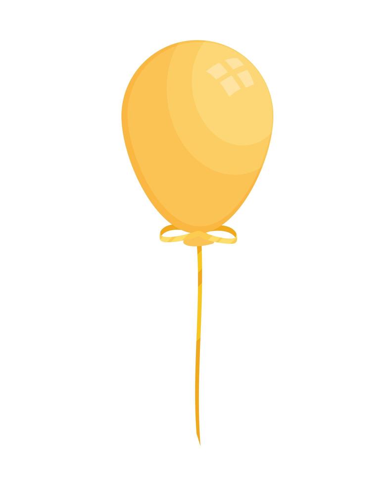 golden balloon decoration vector