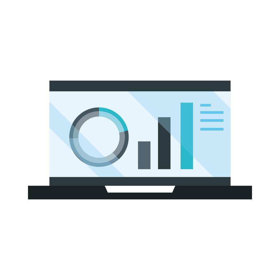 datos del informe de la computadora portátil vector