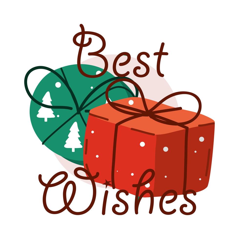 christmas best wishes vector