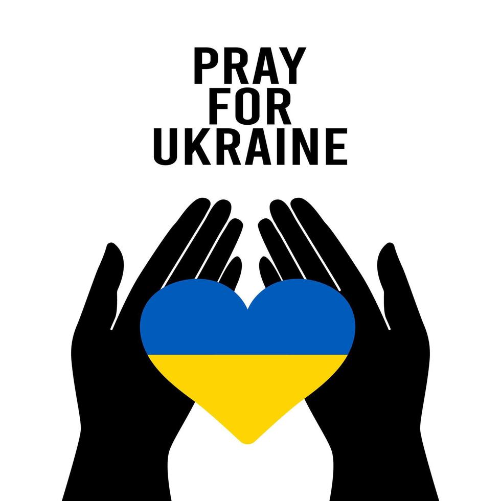 National Ukrainian flag. Concept symbol of help support and no war in the country of Ukraine. Vector isolated illustration