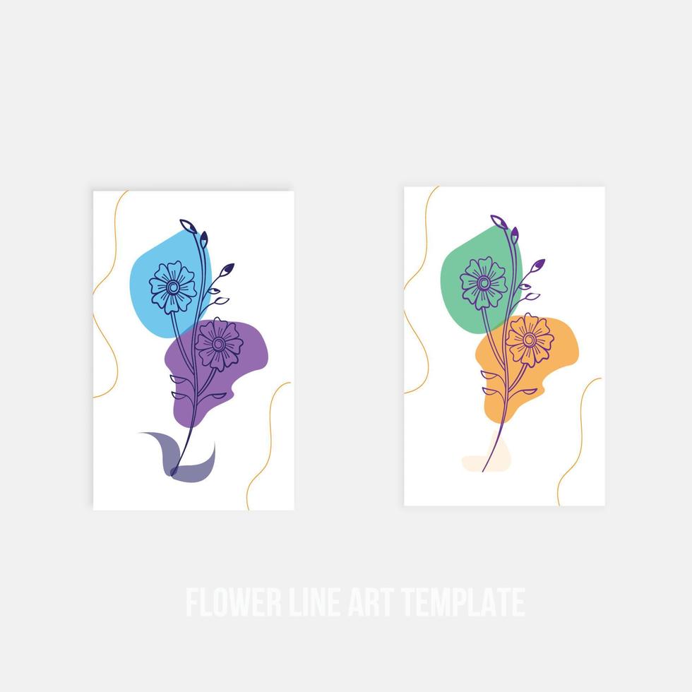 Minimal Flower Design for Poster vector