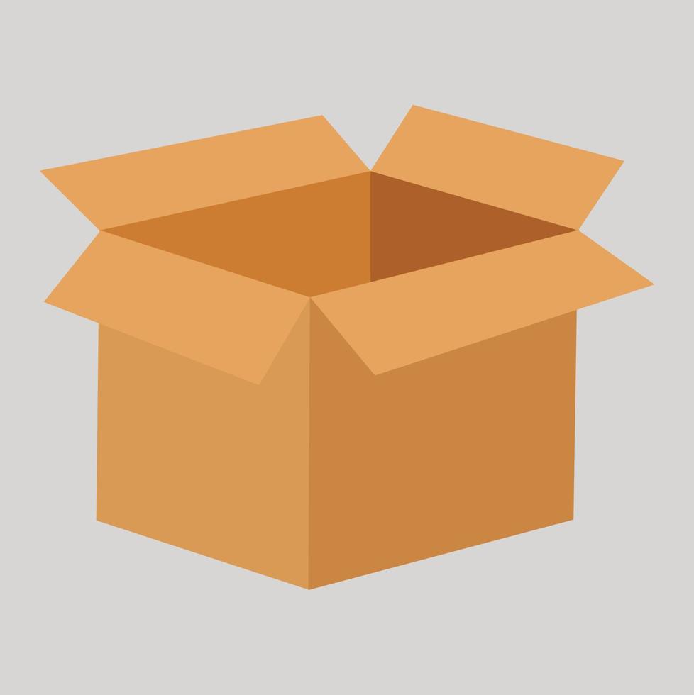 Box package mockup opened vector