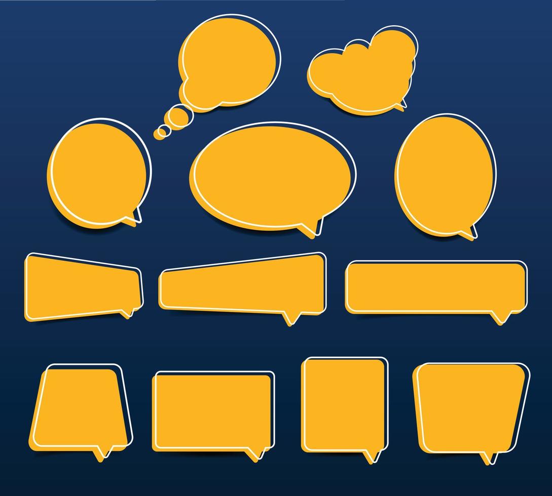 chat box yellow background blue vector