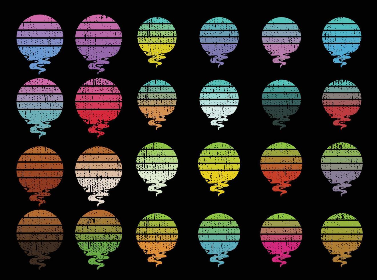 Beach retro vintage sunset summer colors 70s vector
